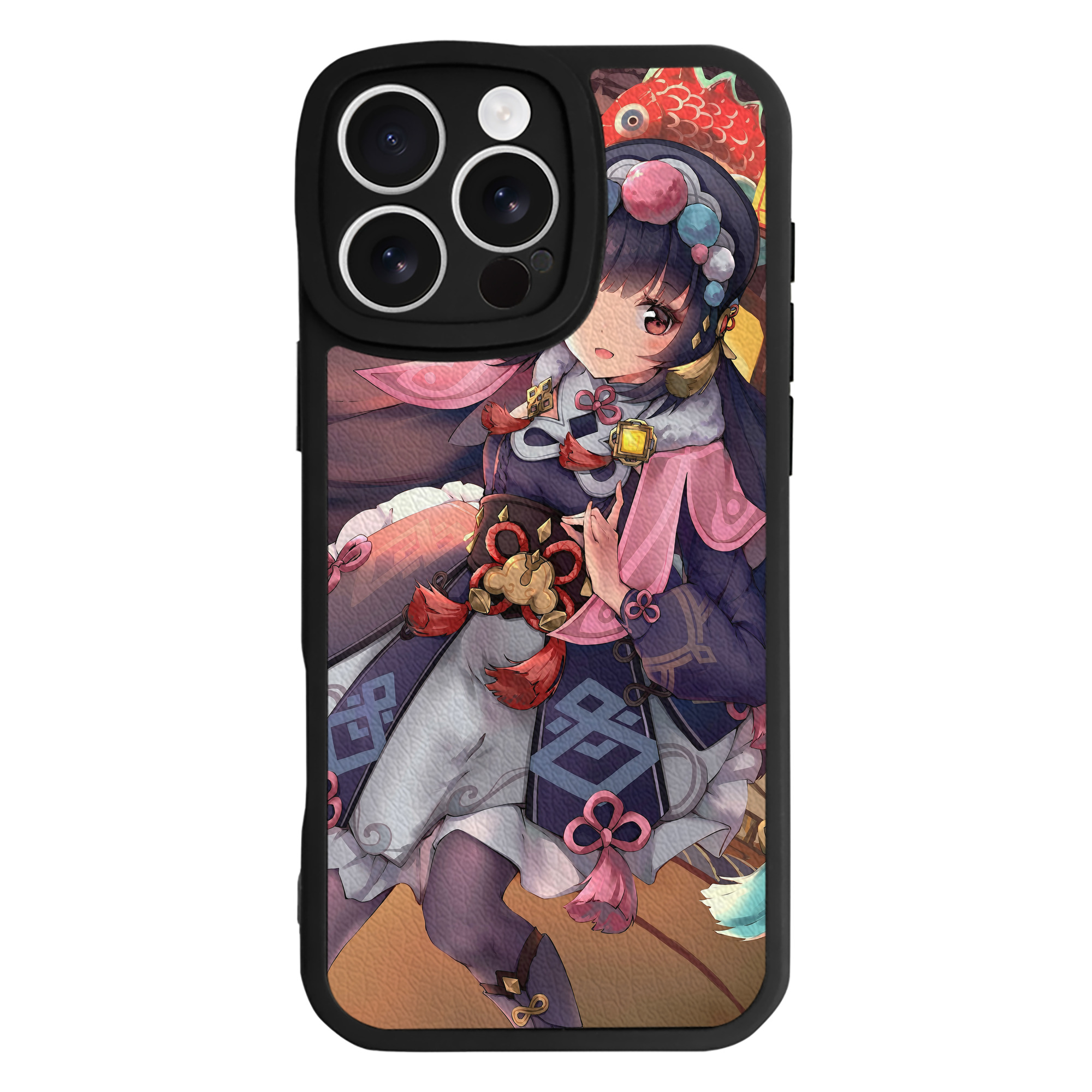 げんし神 genshin 【iPhone 16シリーズ対応】シリコンスマホケース（レザー調） 材質：シリコン